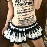 Boogzel Apparel Play Me Something Piano Ruffle Mini Skirt, view 2