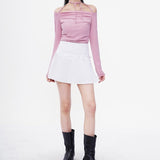 Boogzel Apparel Playful Bows Pleated Mini Skirt, view 3