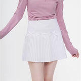 Boogzel Apparel Playful Bows Pleated Mini Skirt, view 4