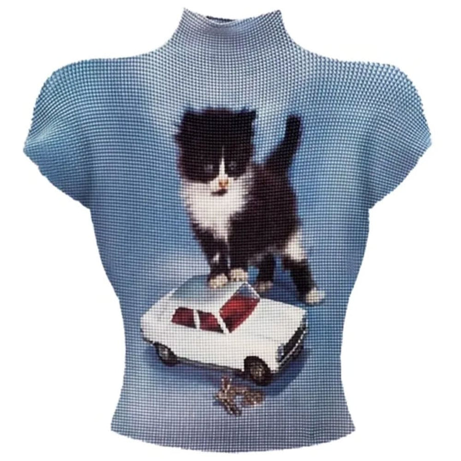 Boogzel Apparel Playful Kitten Y2K Baby Tee