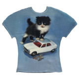 Boogzel Apparel Playful Kitten Y2K Baby Tee, view 5