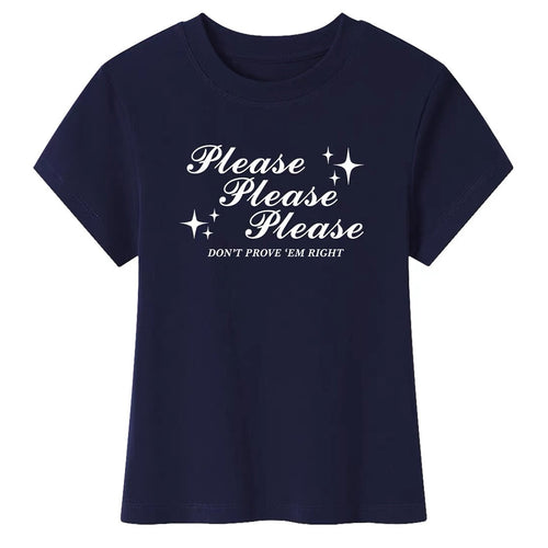 Boogzel Apparel Please Don’t Y2K Baby Tee
