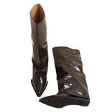 Boogzel Apparel Pointed-Toe Boots with Wide Calf, view 3