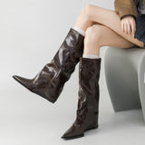 Boogzel Apparel Pointed-Toe Boots with Wide Calf, view 4