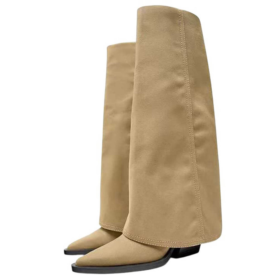 Boogzel Apparel Pointed Toe Wide Calf Boots