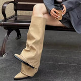Boogzel Apparel Pointed Toe Wide Calf Boots, view 4