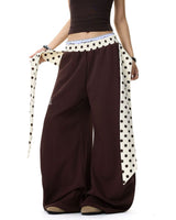 Boogzel Apparel Polka Dot Belt Wide Leg Pants, view 6