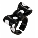 Boogzel Apparel Polka Dot Bow Statement Ring, view 2