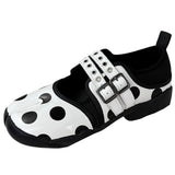 Boogzel Apparel Polka Dot Buckle Strap Tabi Shoes, view 3