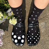 Boogzel Apparel Polka Dot Buckle Strap Tabi Shoes, view 4