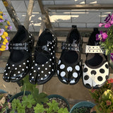 Boogzel Apparel Polka Dot Buckle Strap Tabi Shoes, view 6