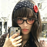 Boogzel Apparel Polka Dot Button Headband, view 4