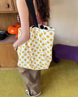 Boogzel Apparel Polka Dot Canvas Shopper Bag, view 6
