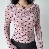 Boogzel Apparel Polka Dot Off Shoulder Bardot Top, view 6