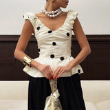 Boogzel Apparel Polka Dot Ruffle Top, view 3