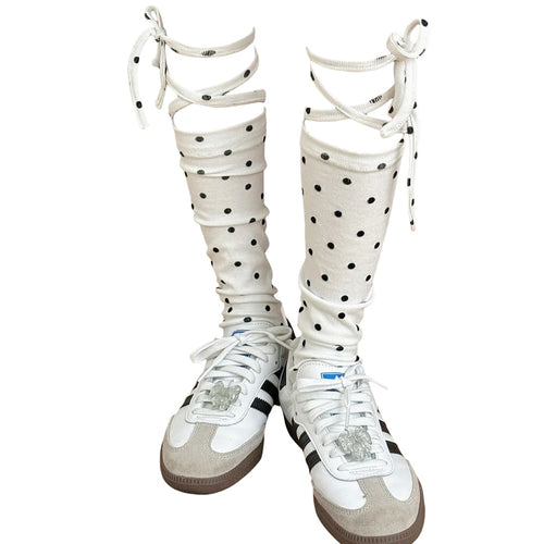 Boogzel Apparel Polka Dot Stirrup Ballet Socks