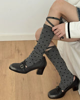 Boogzel Apparel Polka Dot Stirrup Ballet Socks, view 5