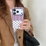 Boogzel Apparel Polka Dot & Stripes iPhone Case, view 3