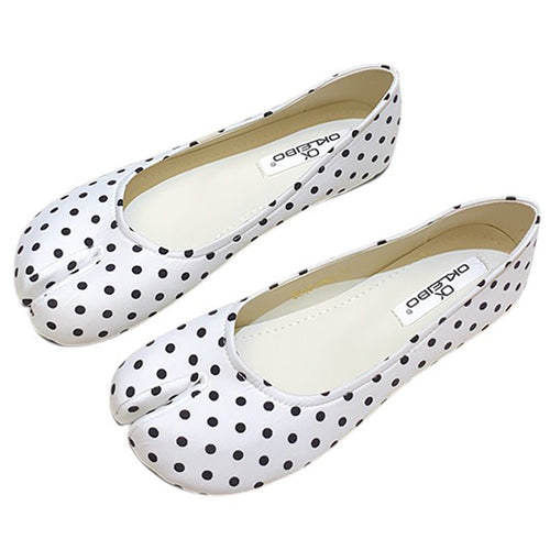 Boogzel Apparel Polka Dot Tabi Ballet Flats