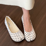 Boogzel Apparel Polka Dot Tabi Ballet Flats, view 6