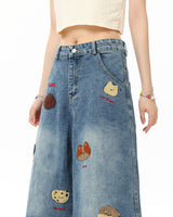 Boogzel Apparel Poodle Embroidered Denim Shorts, view 4