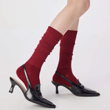 Boogzel Apparel Pop Of Red Knee Socks, view 2