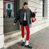 Boogzel Apparel Pop Of Red Tights, view 5