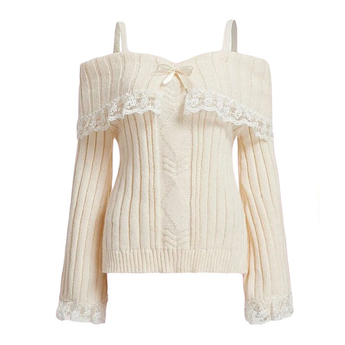 Boogzel Apparel Portrait Mode Lace Sweater