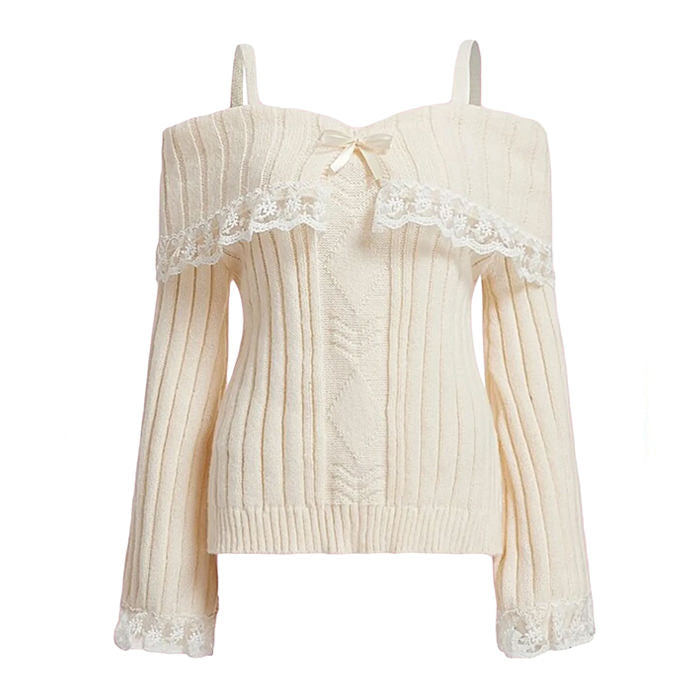 Boogzel Apparel Portrait Mode Lace Sweater