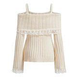 Boogzel Apparel Portrait Mode Lace Sweater, view 2