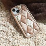 Boogzel Apparel Preppy Aesthetic Argyle iPhone Case, view 3