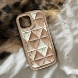 Boogzel Apparel Preppy Aesthetic Argyle iPhone Case, view 4