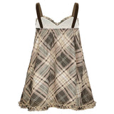 Boogzel Apparel Preppy Aesthetic Plaid Mini Tank Dress, view 4
