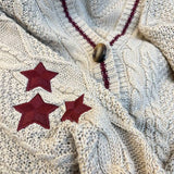 Boogzel Apparel Preppy Aesthetic Star Cardigan, view 6
