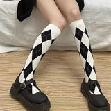Boogzel Apparel Preppy Argyle High Socks, view 4