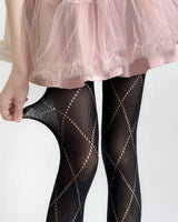 Boogzel Apparel Preppy Argyle Pattern Tights, view 5