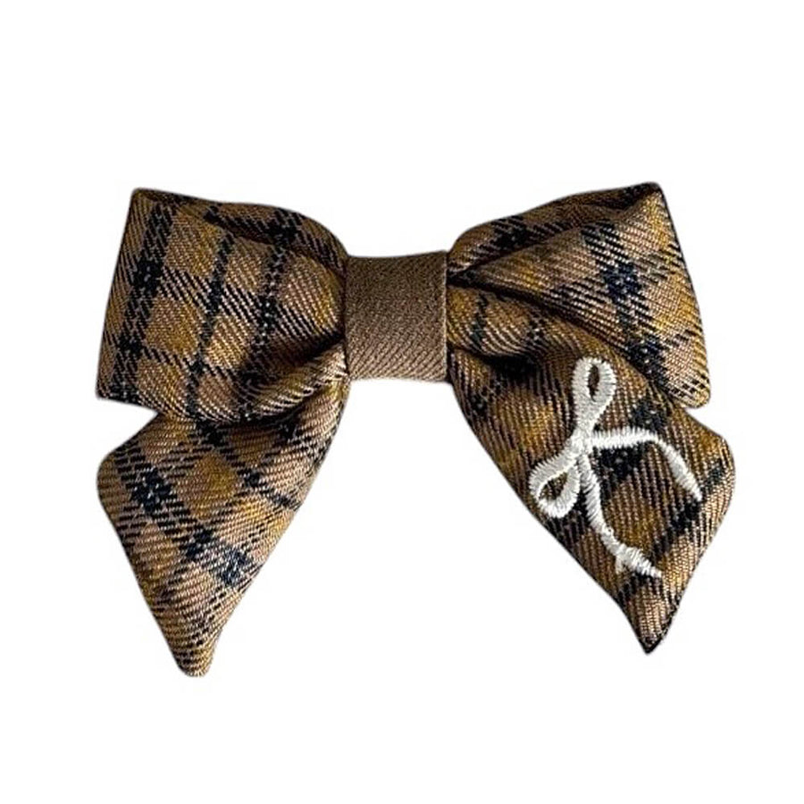 Boogzel Apparel Preppy Bow Embroidery Hair Bow Set