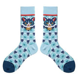 Boogzel Apparel Preppy Cat Print Socks, view 4