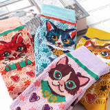Boogzel Apparel Preppy Cat Print Socks, view 5