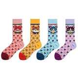 Boogzel Apparel Preppy Cat Print Socks, view 6