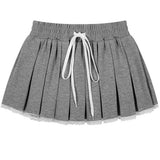 Boogzel Apparel Preppy Drawstring Mini Skirt, view 2
