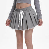 Boogzel Apparel Preppy Drawstring Mini Skirt, view 4