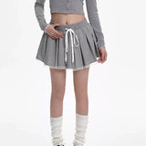 Boogzel Apparel Preppy Drawstring Mini Skirt, view 6