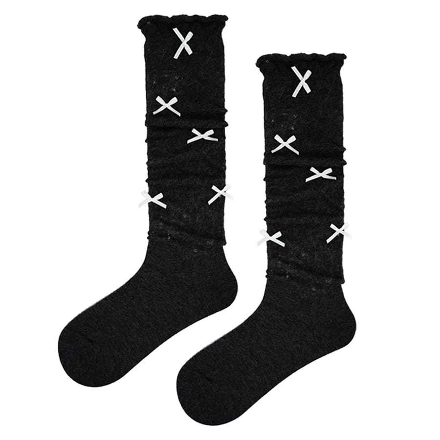 Boogzel Apparel Preppy Knee High Socks with Bows