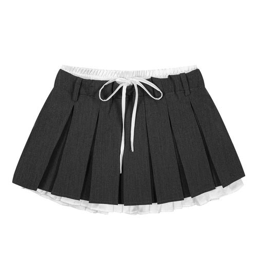 Boogzel Apparel Preppy Layered Mini Skirt