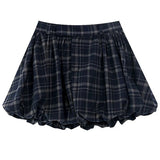 Boogzel Apparel Preppy Plaid Balloon Mini Skirt, view 2