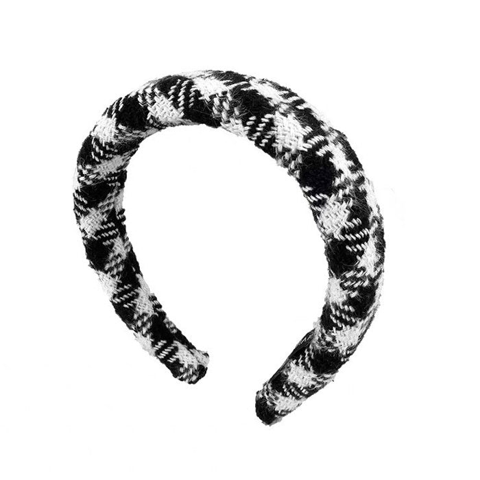 Boogzel Apparel Preppy Plaid Tweed Headband