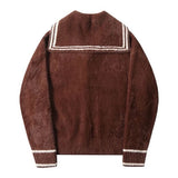 Boogzel Apparel Preppy Plush Argyle Cardigan, view 6