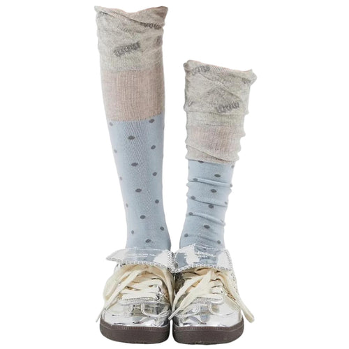 Boogzel Apparel Preppy Polka Dot Knee High Socks
