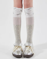 Boogzel Apparel Preppy Polka Dot Knee High Socks, view 6